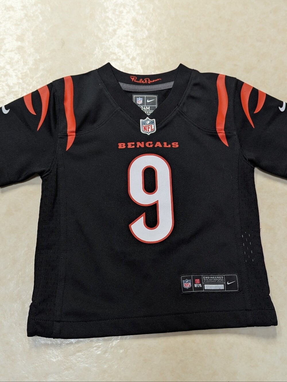 Nike Joe Burrow 9 Cincinnati Bengals Newborn Infant Baby Jersey 24 Months